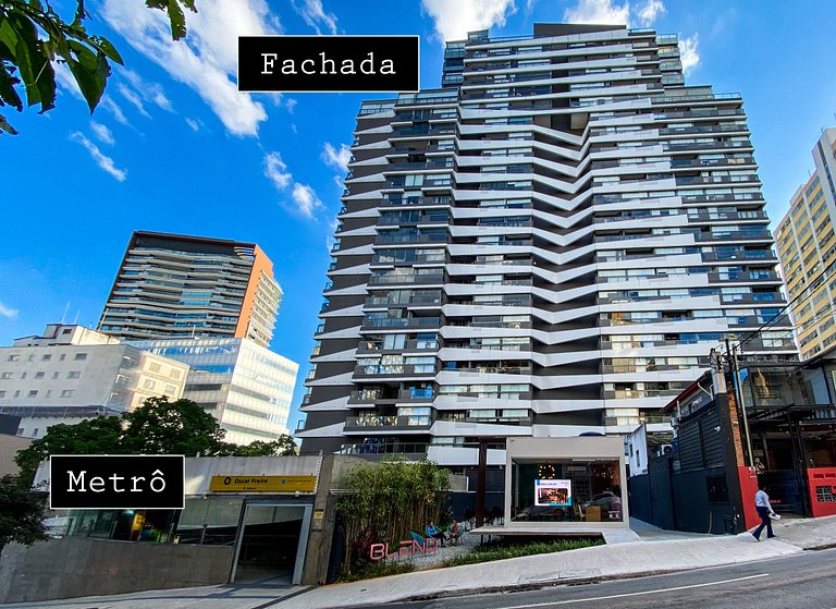 Elite Apartamento moderno c/ vista Av Oscar Freire