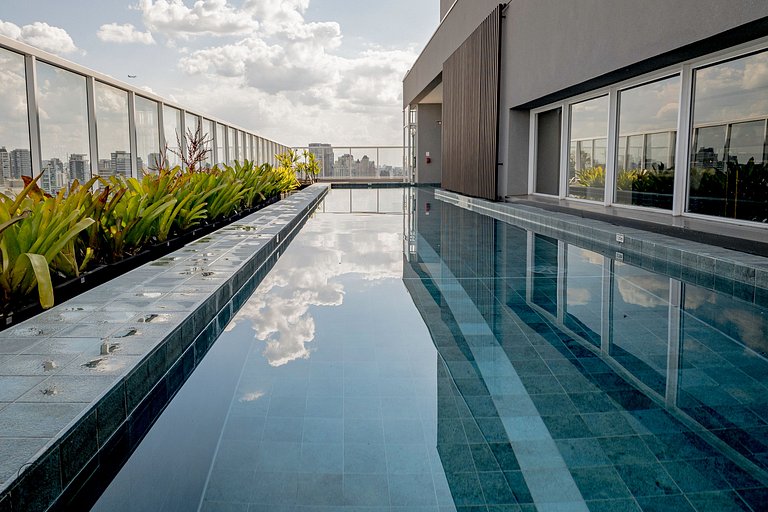 Palazzo • Metrô AACD • Piscina rooftop e vista