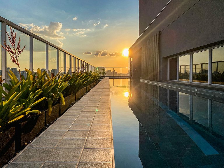 Palazzo • Metrô AACD • Piscina rooftop e vista