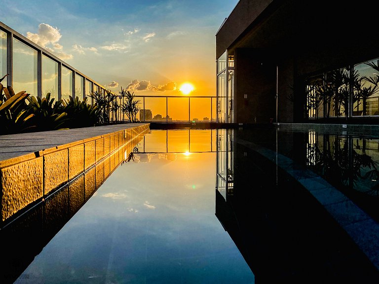Palazzo • Metrô AACD • Piscina rooftop e vista