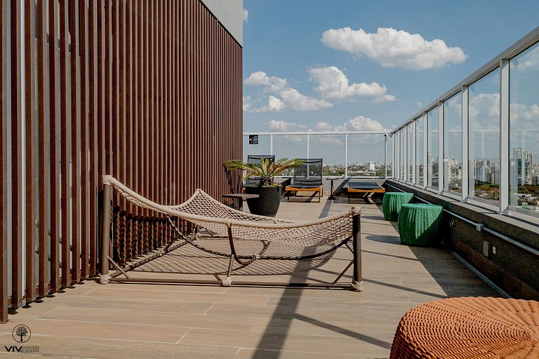 Palazzo • Metrô AACD • Piscina rooftop e vista