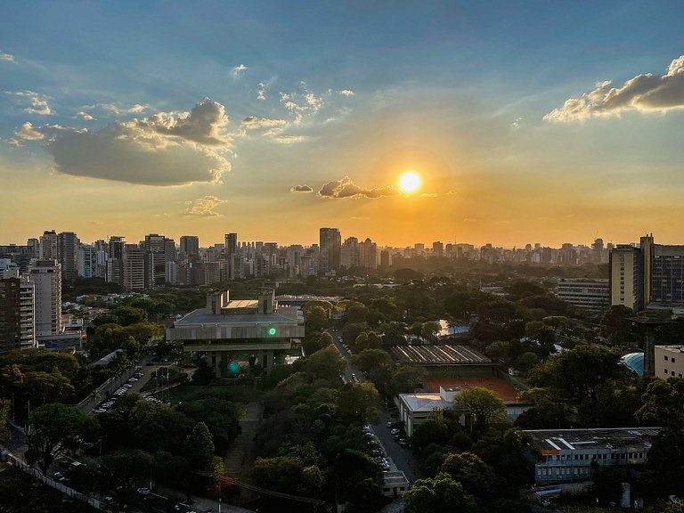 Palazzo Ibirapuera 21 º Andar Wi-Fi, Ar e Metrô a 5 Minutos