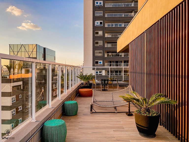Palazzo Ibirapuera 21 º Andar Wi-Fi, Ar e Metrô a 5 Minutos