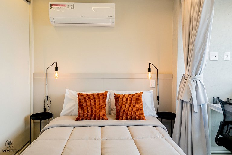 Palazzo Ibirapuera 21 º Andar Wi-Fi, Ar e Metrô a 5 Minutos