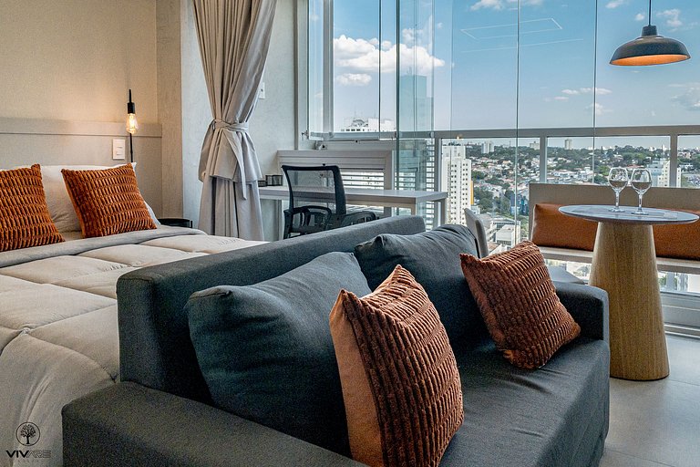Palazzo Ibirapuera 21 º Andar Wi-Fi, Ar e Metrô a 5 Minutos