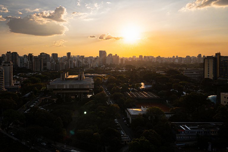 Palazzo Ibirapuera 21 º Andar Wi-Fi, Ar e Metrô a 5 Minutos