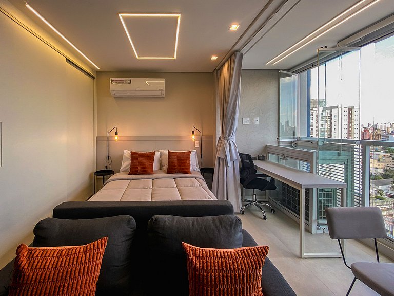 Palazzo Ibirapuera 21st Floor – Wi-Fi, AC, and Metro 5 Minut
