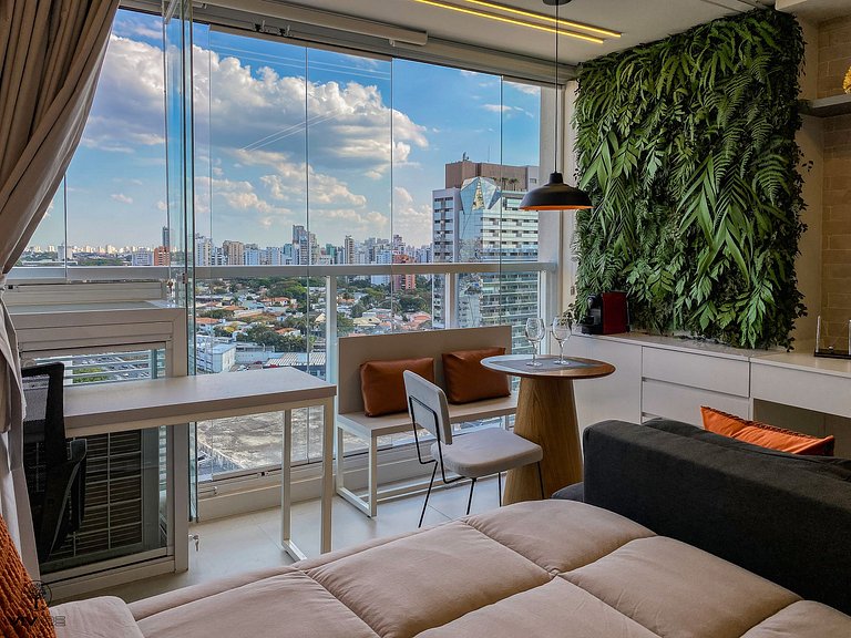 Palazzo Ibirapuera 21 º Andar Wi-Fi, Ar e Metrô a 5 Minutos