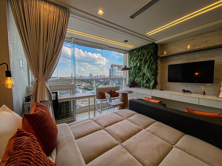 Palazzo Ibirapuera 21st Floor – Wi-Fi, AC, and Metro 5 Minut