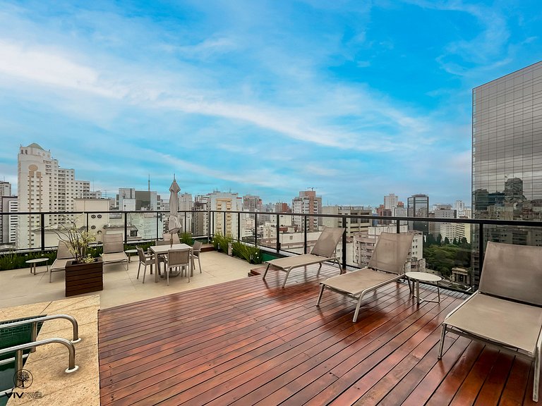 Bela Blue | 1 Dorm Passos da Paulista C/ Vaga/Wifi