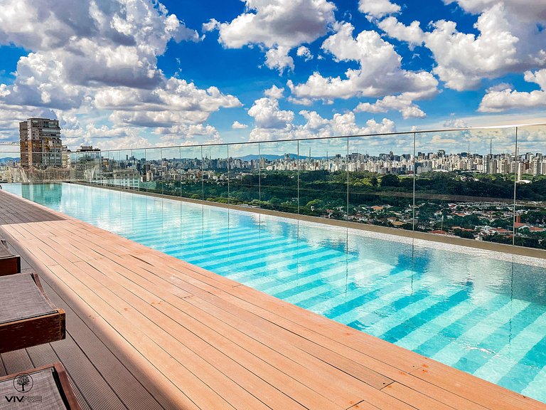 Studio Moema c/ Piscina Rooftop Metrô e Ibirapuera
