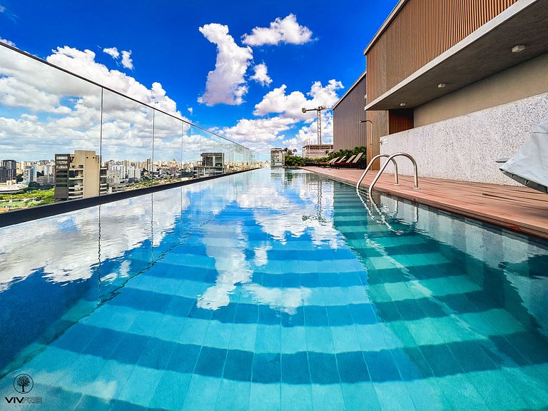 Studio Moema c/ Piscina Rooftop Metrô e Ibirapuera
