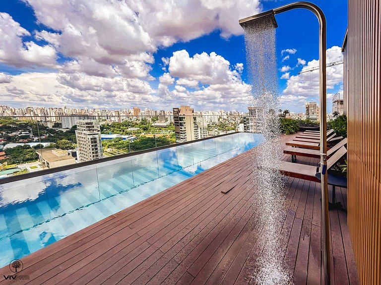 Studio Moema c/ Piscina Rooftop Metrô e Ibirapuera