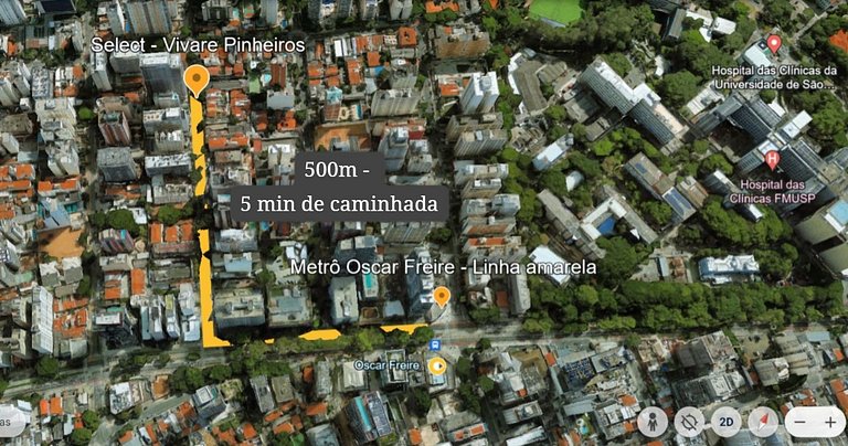 Select Pinheiros-Pinheiros Px ao Hosp das Clinicas