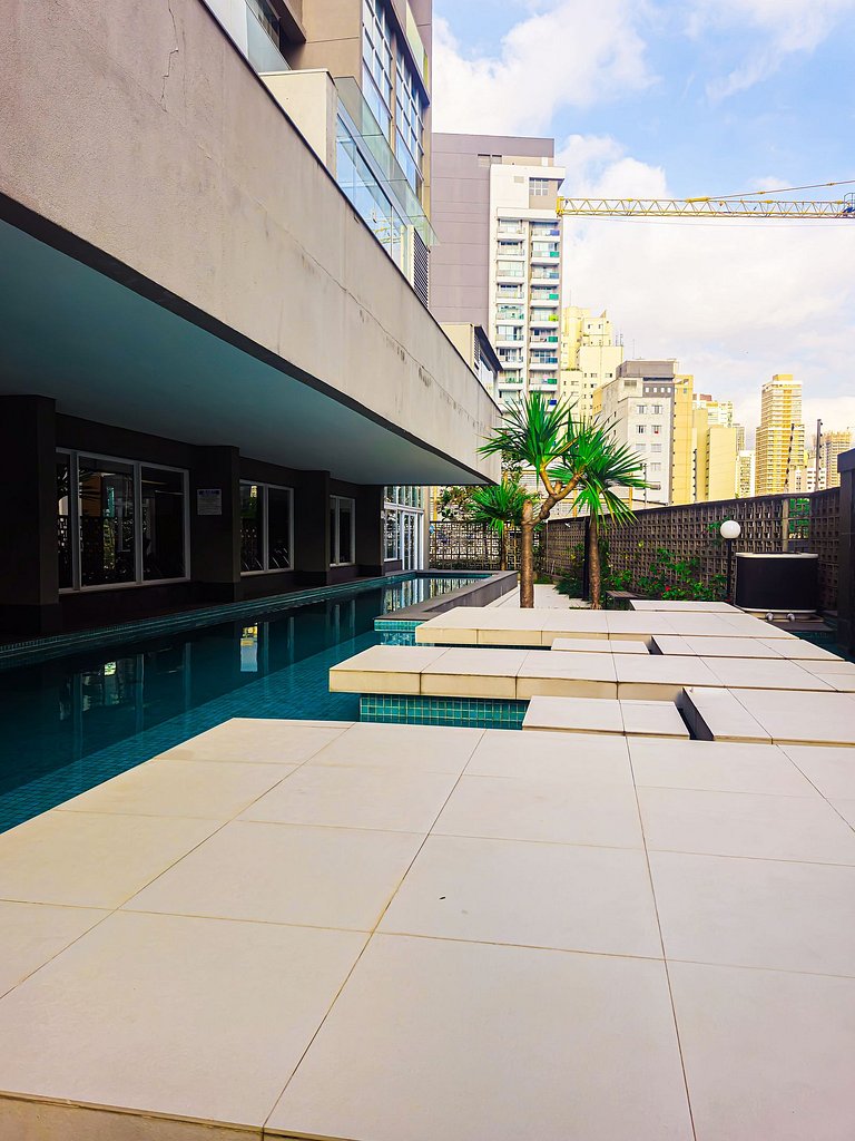 Vitta Apto 3 min do Allianz, Piscina, Vaga e Wifi