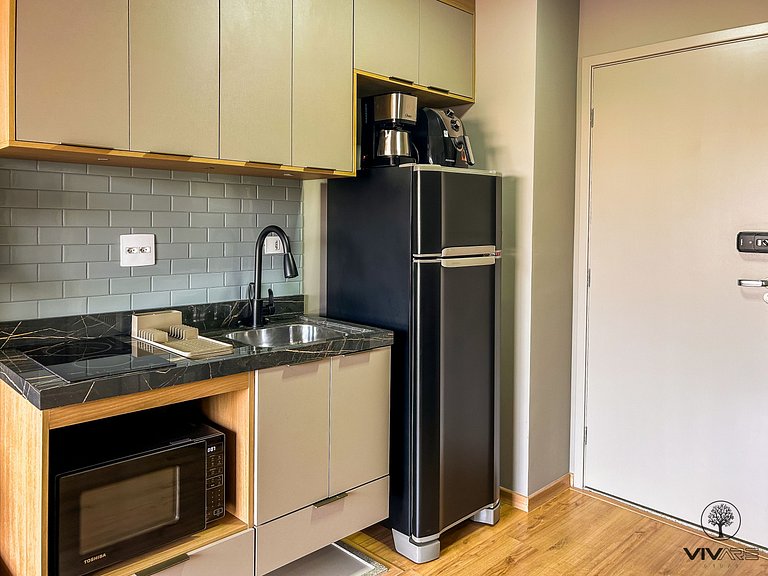 Horizons Apt with Balcony in Moema | Near Metro & Mall