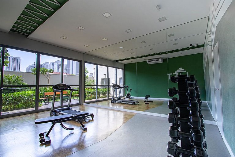 Horizons Apt with Balcony in Moema | Near Metro & Mall
