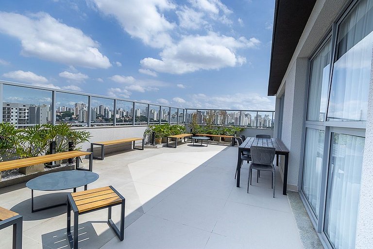 Horizons Apto Com Varanda em Moema | Px Metrô e Shopping