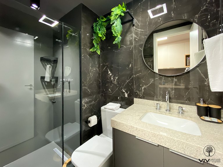 Saphir Studio Moderno com Varanda, Wi-Fi Rápido e Conforto