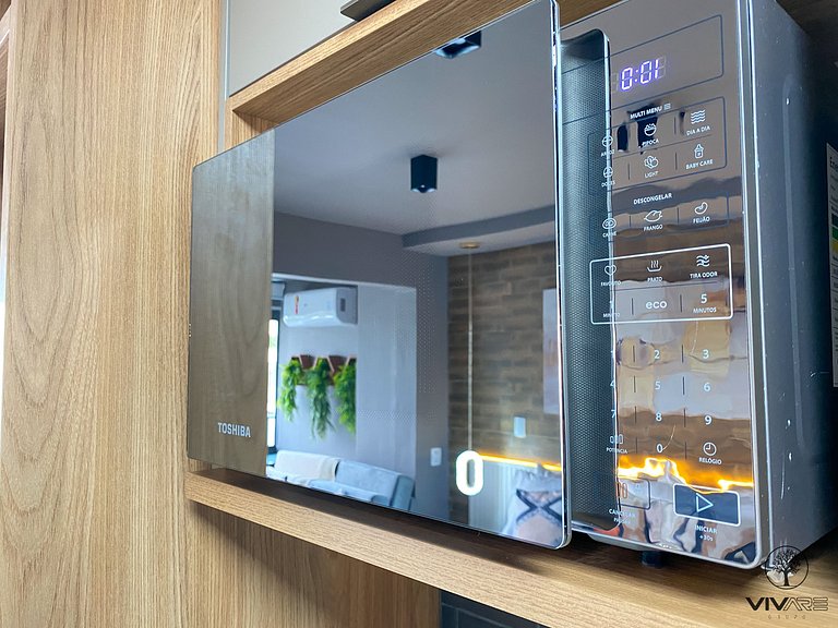 Saphir Studio Moderno com Varanda, Wi-Fi Rápido e Conforto