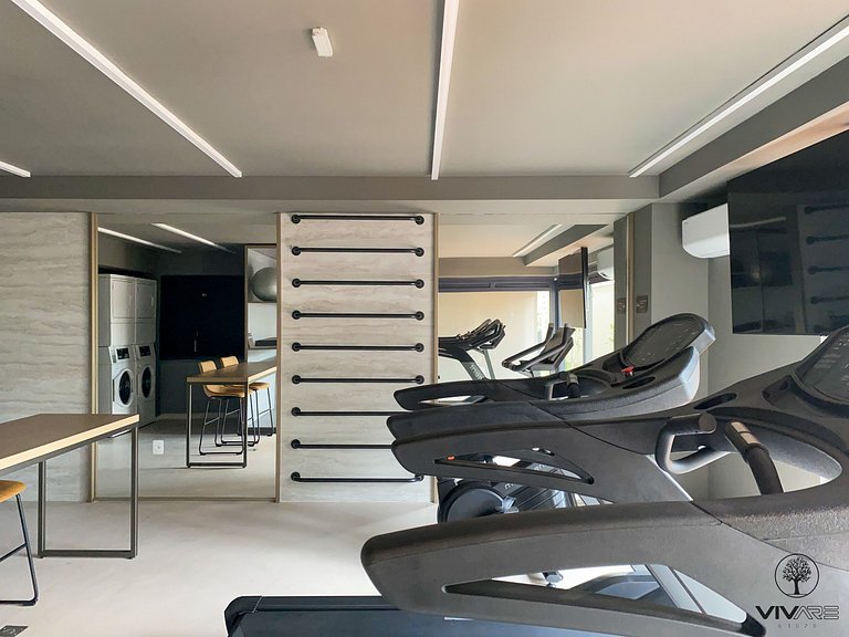 Saphir Studio Moderno com Varanda, Wi-Fi Rápido e Conforto