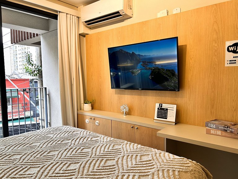 Brise studio in Jardins with ac, wifi, 300m from Paulista
