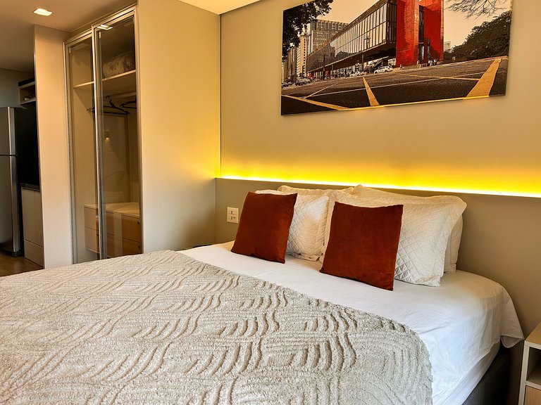 Brise studio in Jardins with ac, wifi, 300m from Paulista