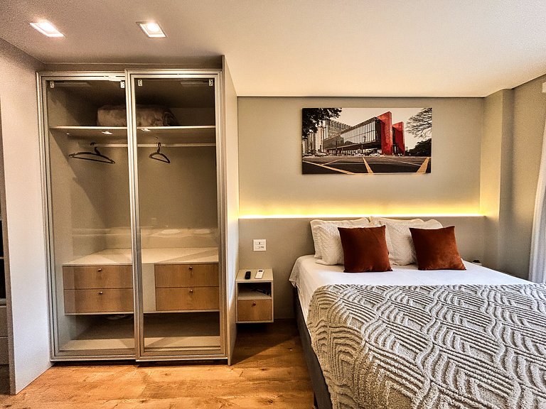Brise studio in Jardins with ac, wifi, 300m from Paulista