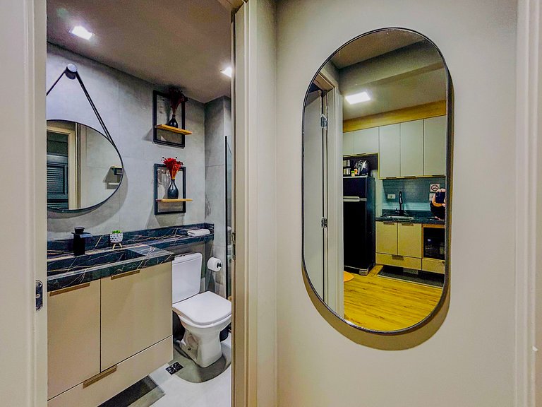 Horizons Apt with Balcony in Moema | Near Metro & Mall