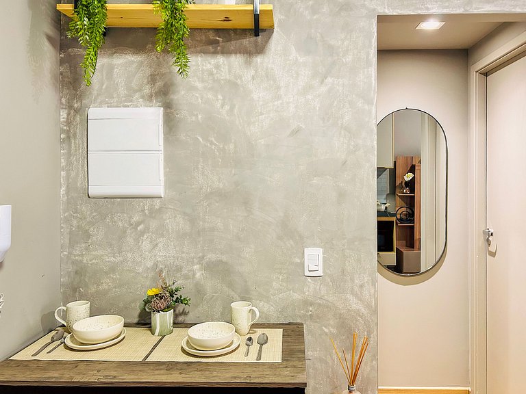 Horizons Apt with Balcony in Moema | Near Metro & Mall