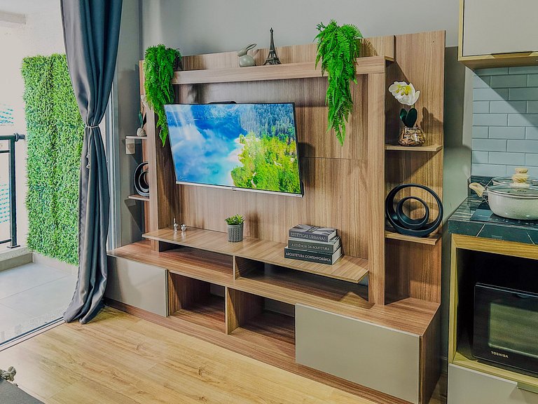 Horizons Apt with Balcony in Moema | Near Metro & Mall