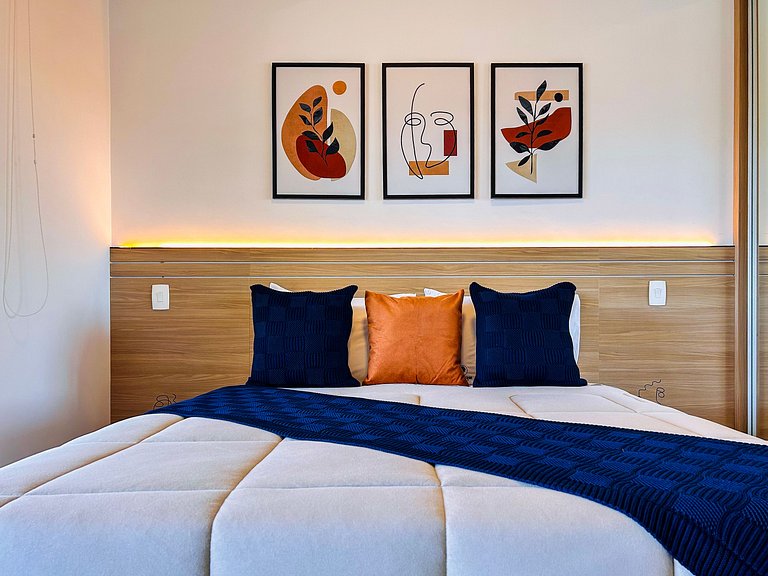 Icon Moema – Cama Queen e Vaga | 450m do Metrô