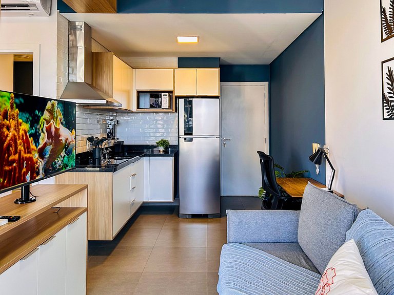 Icon Moema – Cama Queen e Vaga | 450m do Metrô