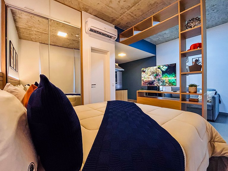 Icon Moema – Cama Queen e Vaga | 450m do Metrô