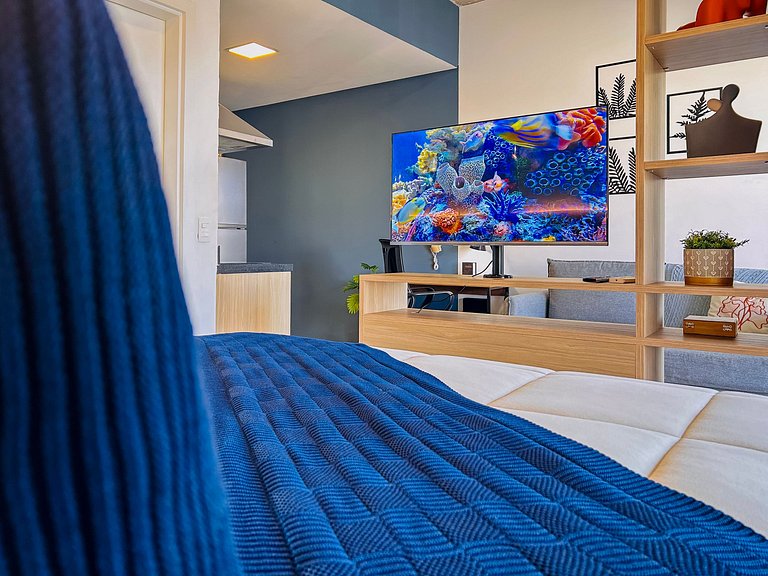 Icon Moema – Cama Queen e Vaga | 450m do Metrô