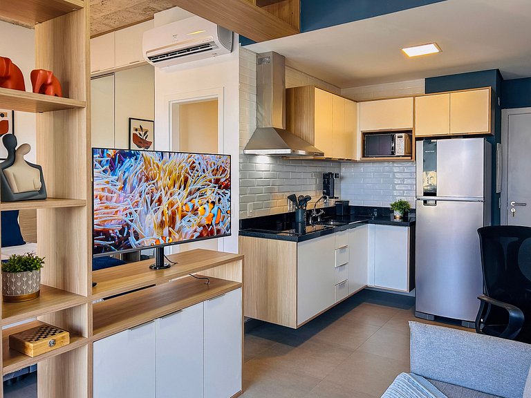 Icon Moema – Cama Queen e Vaga | 450m do Metrô