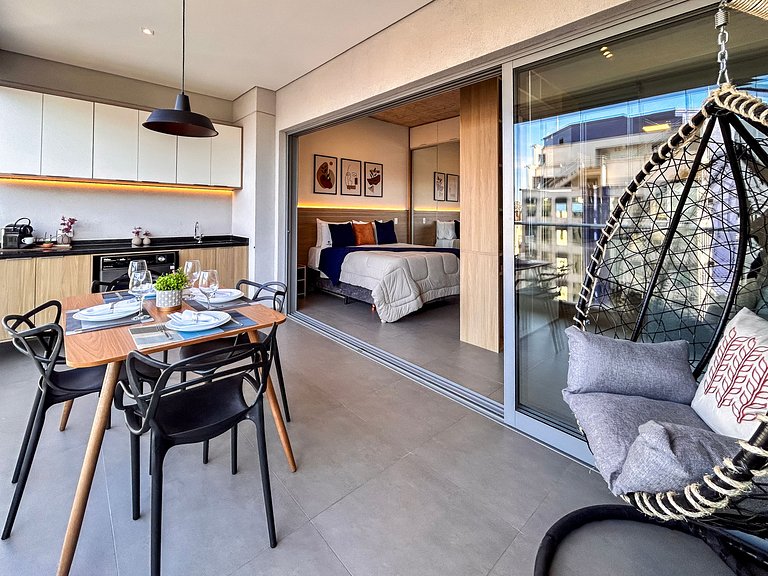 Icon Moema – Cama Queen e Vaga | 450m do Metrô