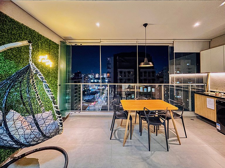 Icon Moema – Cama Queen e Vaga | 450m do Metrô