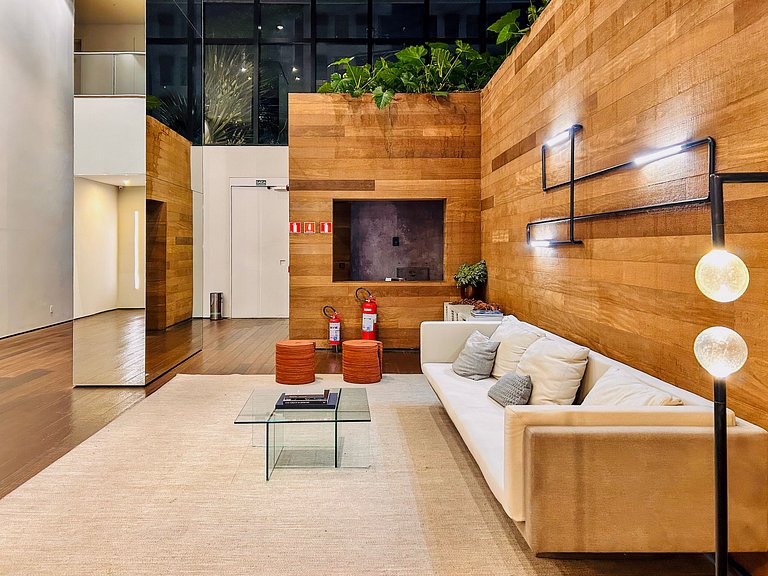 Icon Moema – Cama Queen e Vaga | 450m do Metrô