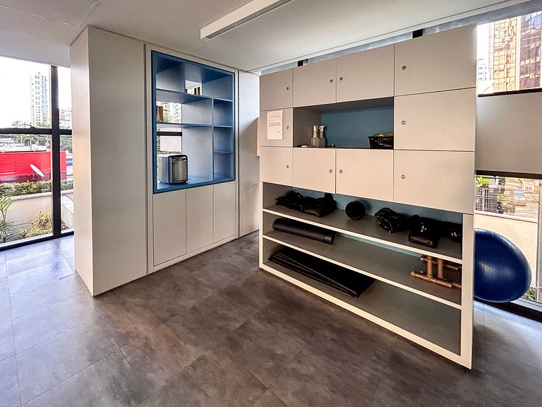 Icon Moema – Cama Queen e Vaga | 450m do Metrô