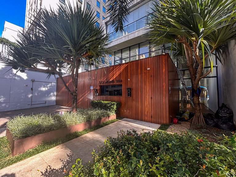 Icon Moema – Cama Queen e Vaga | 450m do Metrô