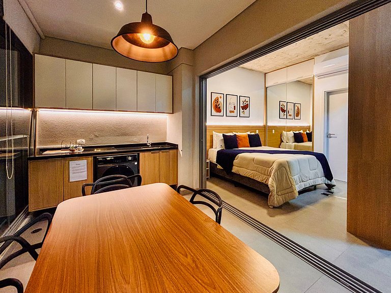 Icon Moema – Cama Queen e Vaga | 450m do Metrô