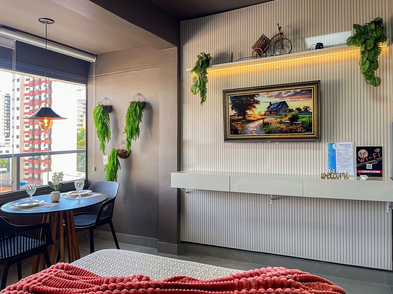 Diamond Apto Novo C/Wifi, A/C Pisicina e Coworking