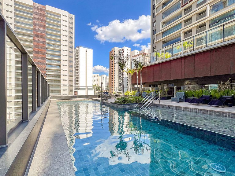 Diamond Apto Novo C/Wifi, A/C Pisicina e Coworking