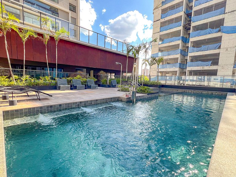 Diamond Apto Novo C/Wifi, A/C Pisicina e Coworking