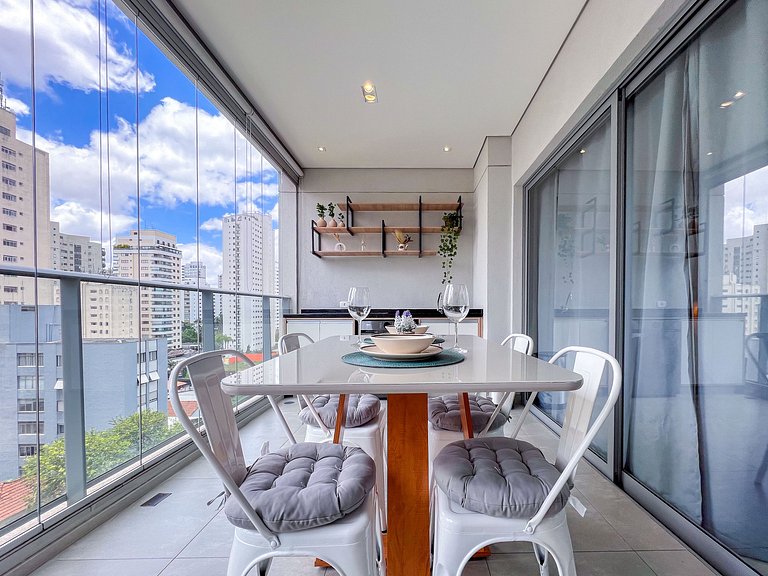 Moema Charm - | Vaga e Lazer | 450m Metrô Wifi