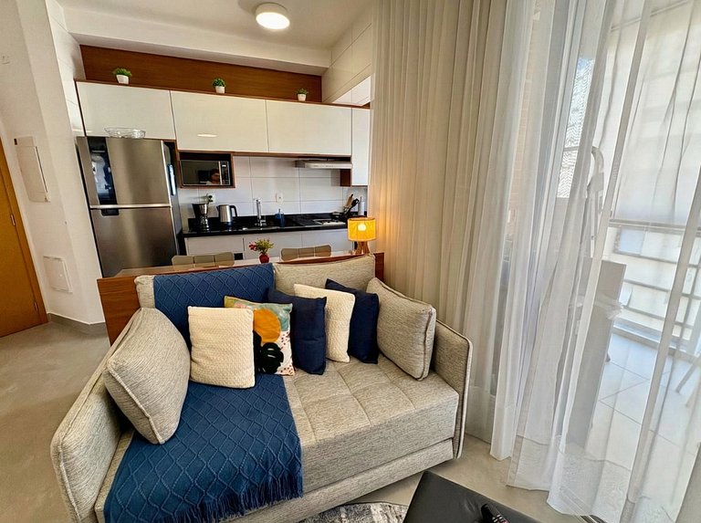 Sun & Sea - Quadra Mar C/ Vaga | Piscina e Wifi