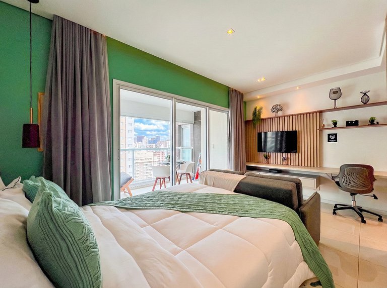 Unique 22º Estúdio c/ Vista + Vaga Wifi R. Augusta