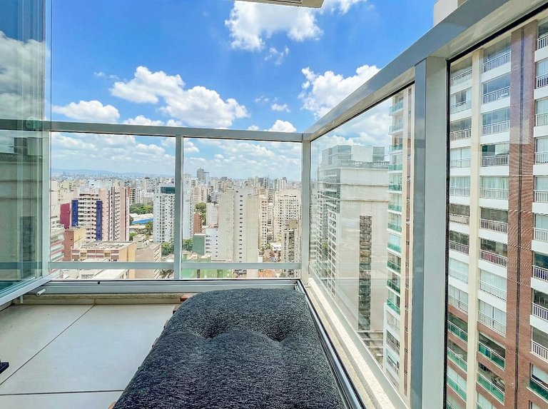 Unique 22º Estúdio c/ Vista + Vaga Wifi R. Augusta