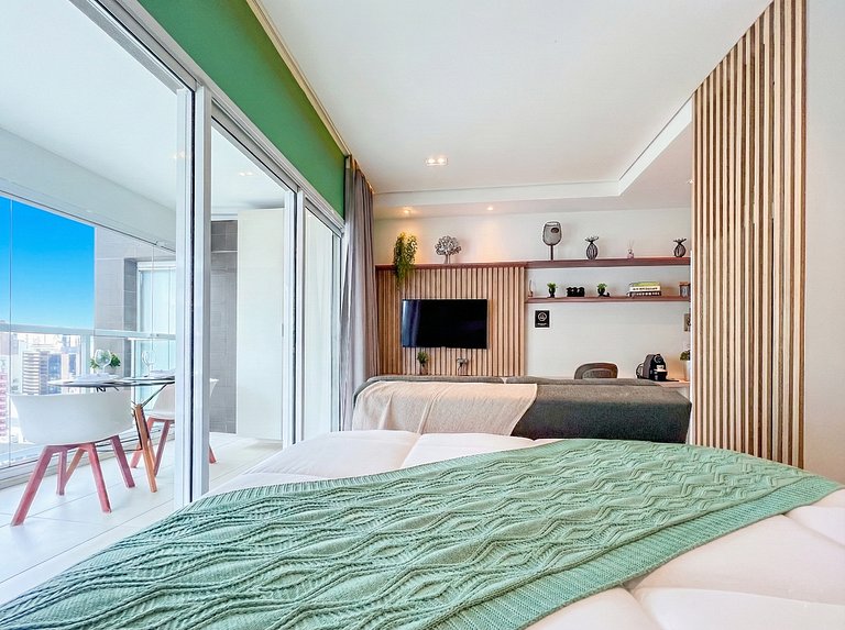 Unique 22º Estúdio c/ Vista + Vaga Wifi R. Augusta